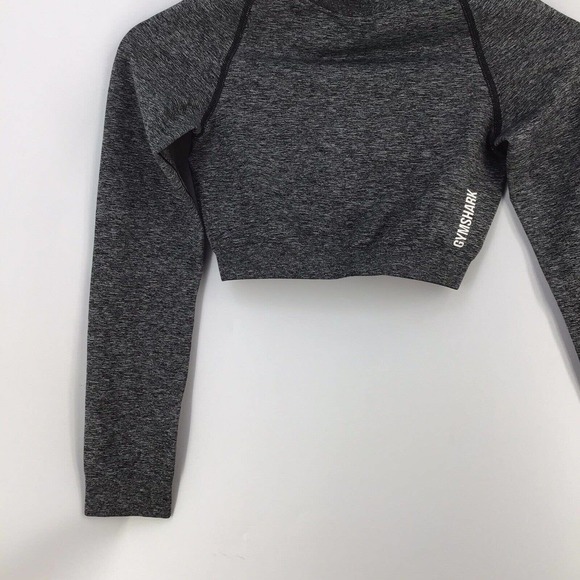 Gymshark Shirt women’s Cropped Size Small Gray - Picture 8 of 10